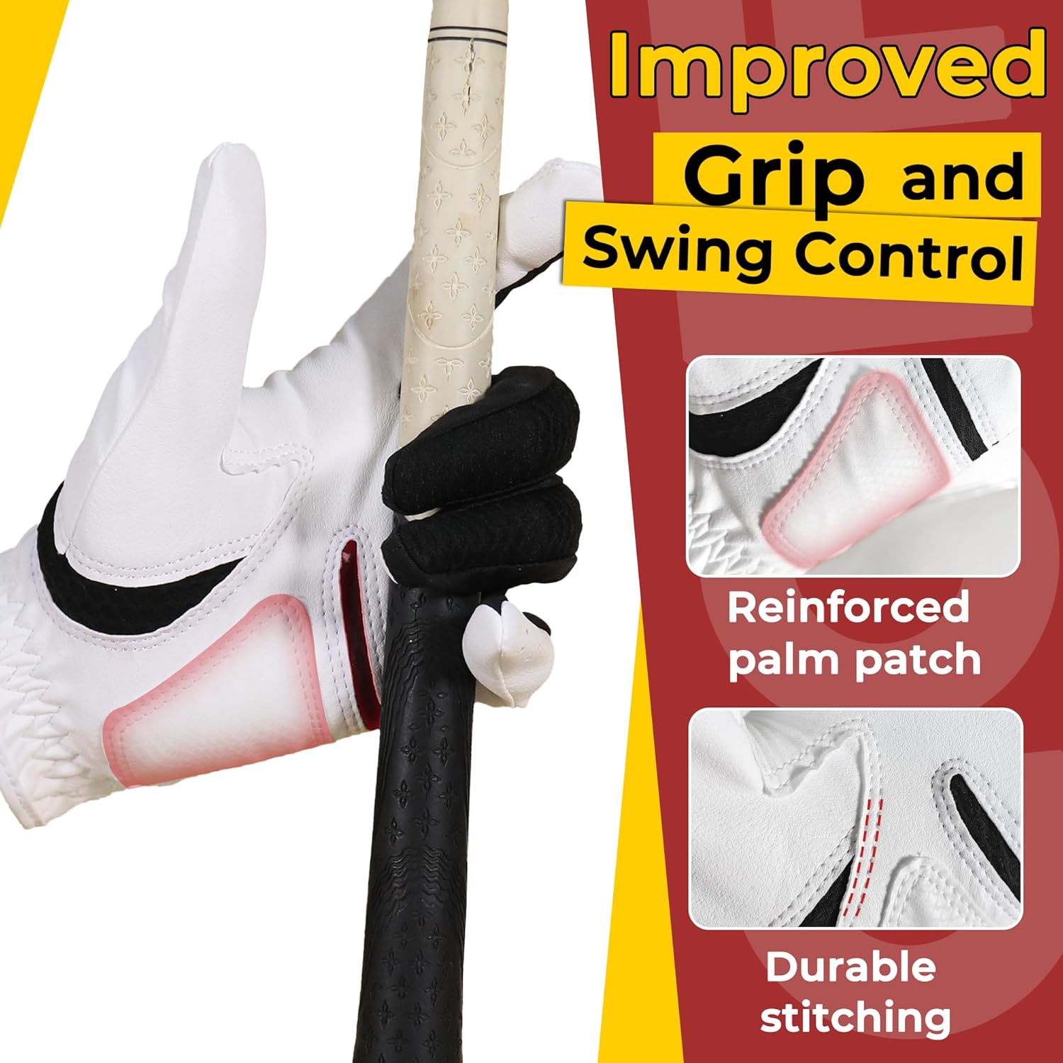 AIGEVTURE Golf Gloves - Performance Golf Gloves for Men & Women | Luxurious Palm Material for Ultimate Feel