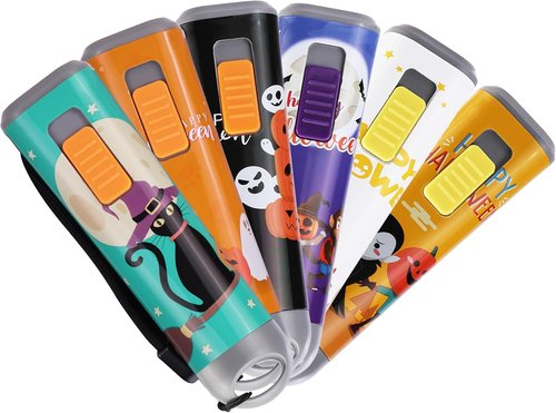 EverBrite LED Flashlights - Mini Handheld Torches with Lanyard | 6-Pack Halloween Gifts, 18 AAA Batteries Included