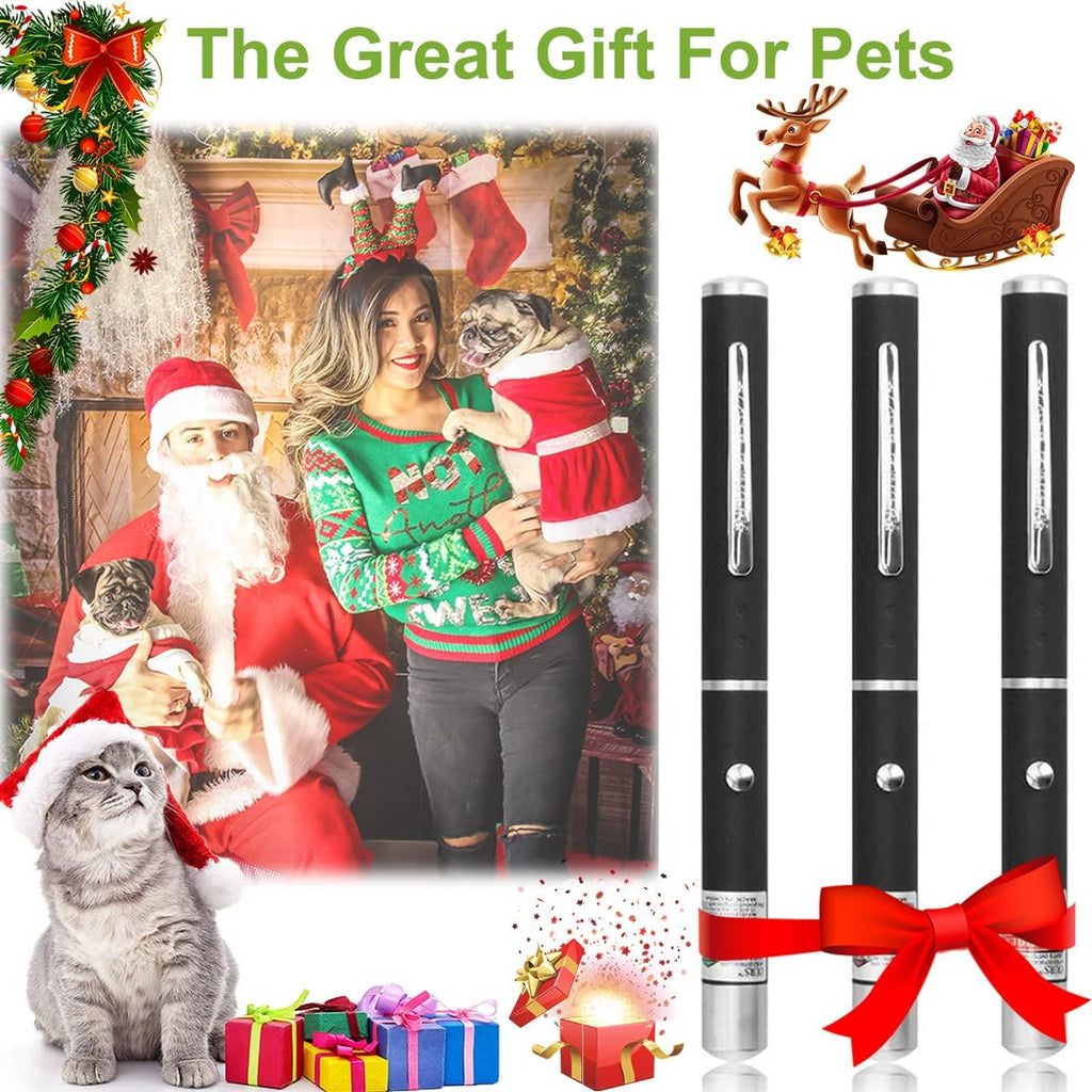 XIMIBI Laser Pointer for Cats & Dogs - 3-Pack Indoor Training Toys for Pets | Engaging Chaser Set