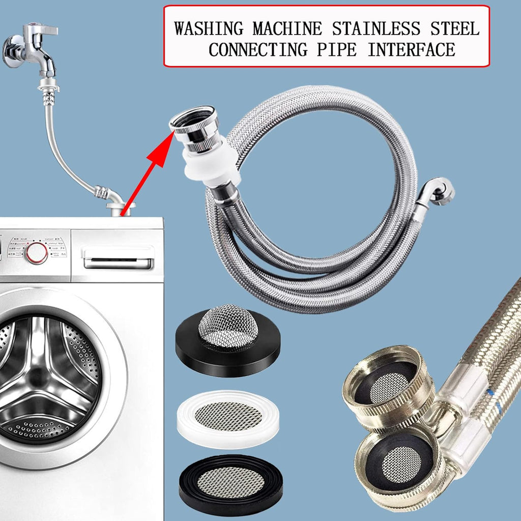 ZDBB Stainless Steel Shower Head Hose Filter Kit - 58 PCS Gasket Set for 1/2" & 3/4" Plumbing