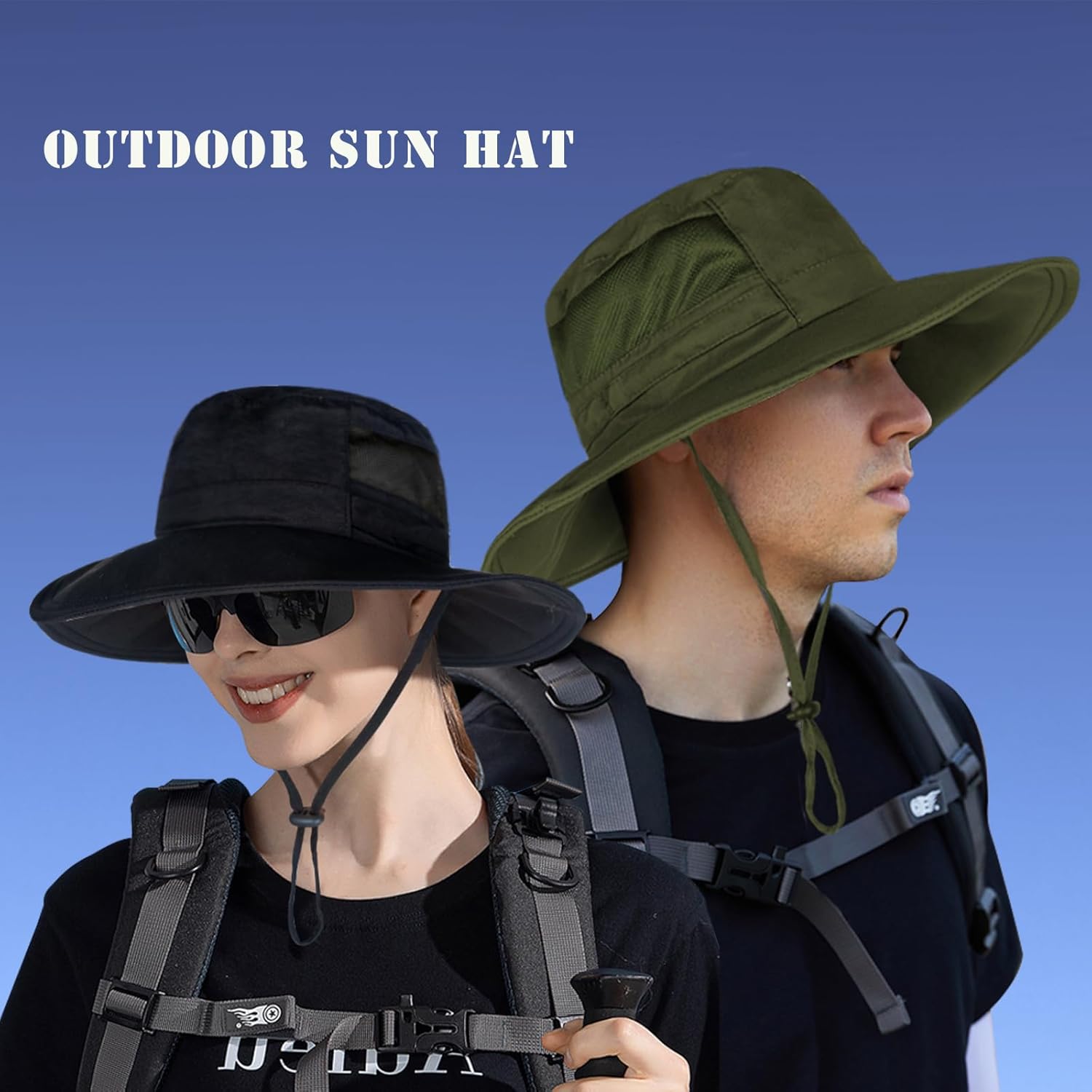 Skiennix Sun Hat - UPF 50+ Waterproof Wide Brim Bucket Hat for Fishing, Hiking, Beach | Foldable Design