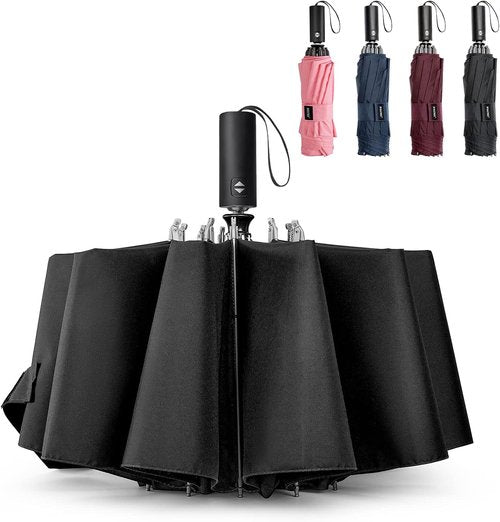 G4Free Inverted Windproof Umbrella - 54-Inch Large Canopy, Compact Reverse Design, Automatic Open/Close