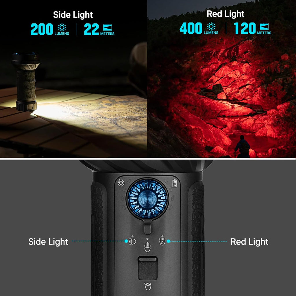 OLIGHT Marauder Mini 2 Flashlight - 10,000 Lumen Rechargeable Light with 750m Beam Distance | 5 Modes, Ideal for Camping & Emergencies (Black)