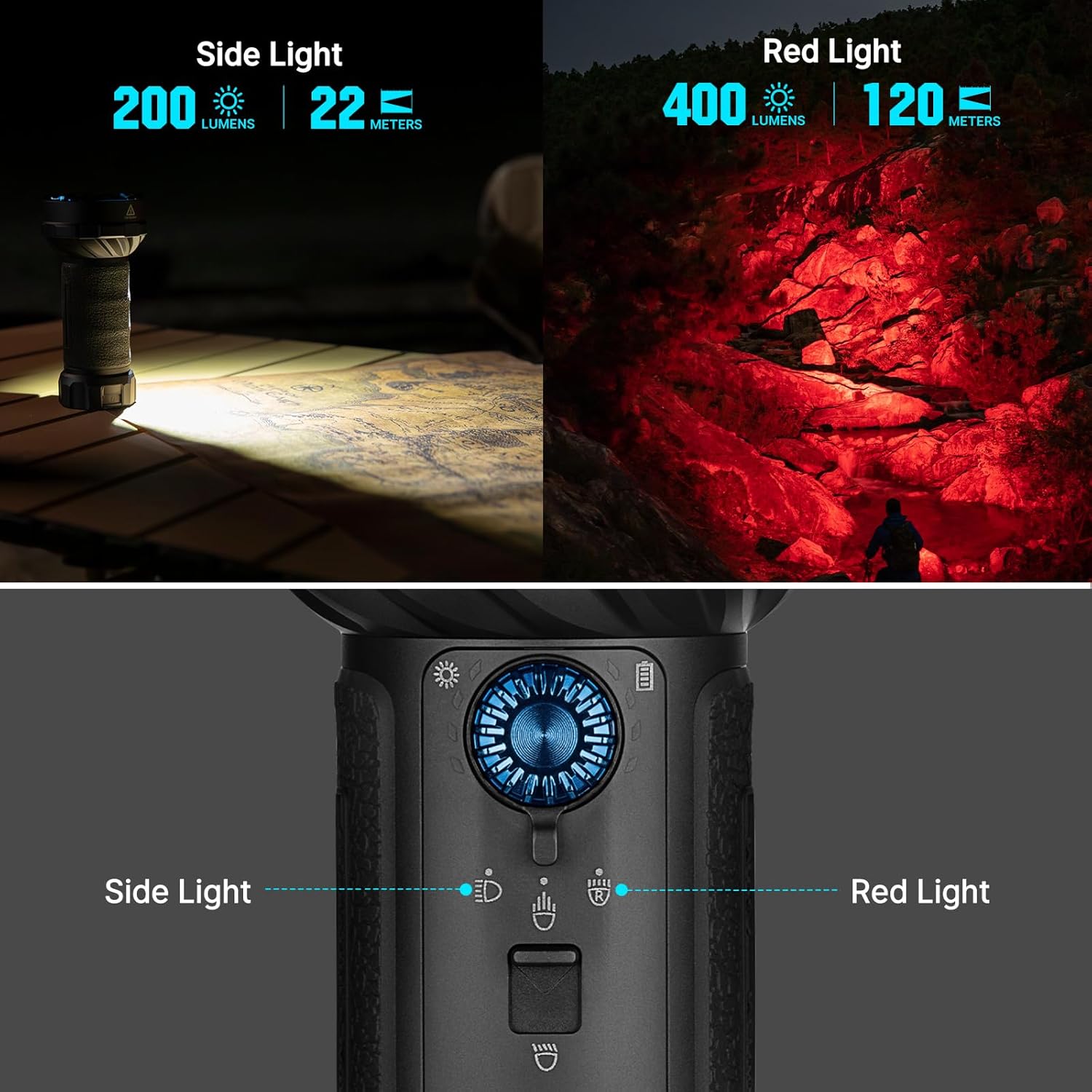 OLIGHT Marauder Mini 2 Flashlight - 10,000 Lumen Rechargeable Light with 750m Beam Distance | 5 Modes, Ideal for Camping & Emergencies (Black)