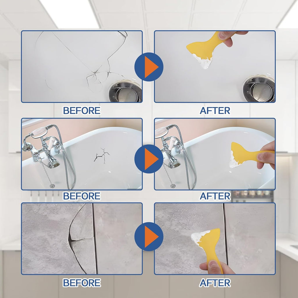 Skiennix Porcelain Repair Kit - Waterproof & Non-Toxic Solution for Ceramics, Tile, Granite & More