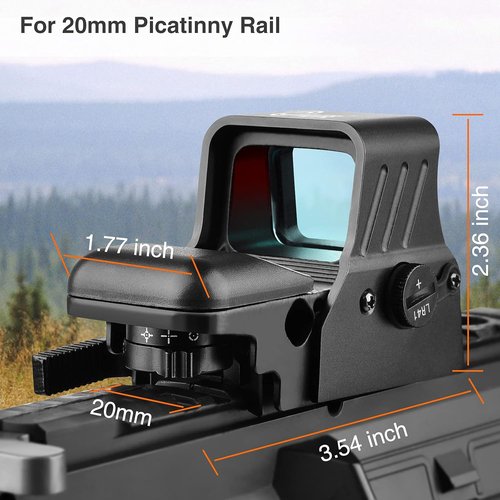 CVLIFE Quick-Detach Picatinny Mount - Upgraded Red Dot Sight with Multiple Reticle System | 33mm Objective Diameter