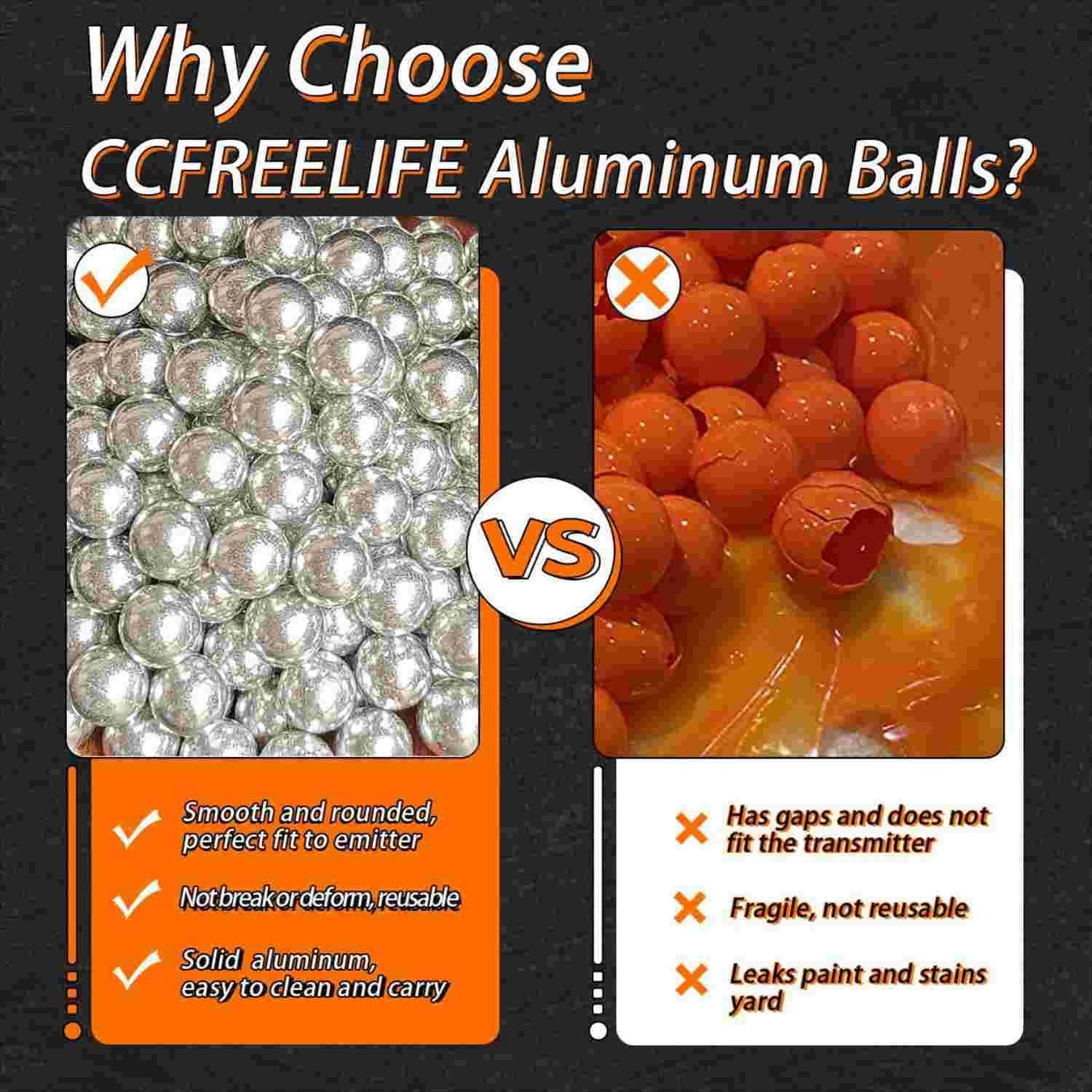 T4E | .68 Cal Self Defense Aluminum Balls - Max Power for Training & Target Practice (7.3 Grams)