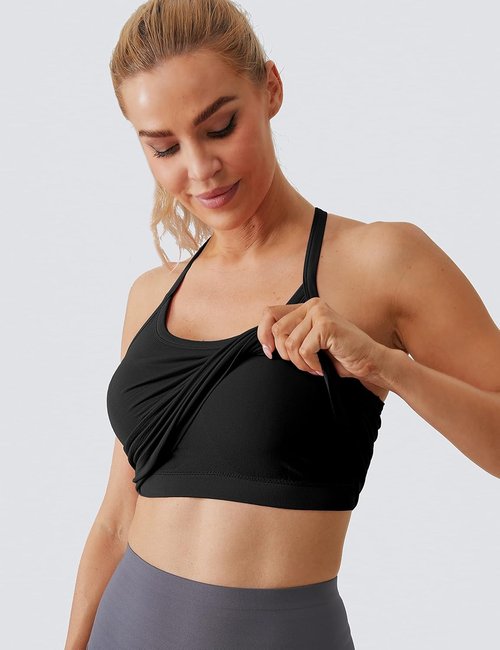 MathCat Workout Tank Tops - Women's Sleeveless Yoga Top with Built-In Bra | Seamless Racerback Design