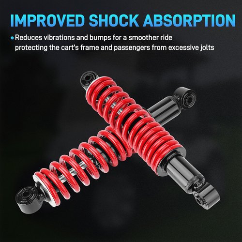 Heavy Duty with Springs Rear Golf Cart Shock Absorbers Compatible with 1995-up Yamaha Gas and Electric G14 G16 G19 G20 G22 G29 Models Replace#JN3-F2210-00 JN4-F2210-00 (Red)