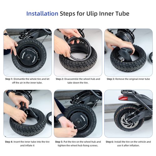 ulip (2 Pack) 90/65-6.5 Replacement Inner Tubes with 90 Degree for Dualtron Thunder Speedual Plus Zero 11X and Other 11 Inch electric scooter 110/90-6.5 110/50-6.5