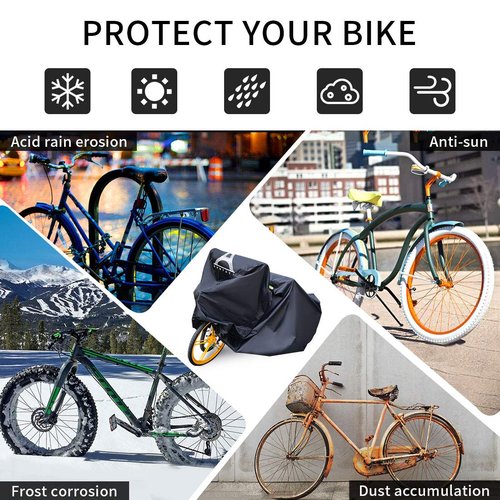 Bike Cover Waterproof Outdoor,Bike Accessories,Tarp for Bike Outside Storage Shed Anti-Sun Snow and dust,Suitable for Covering 1 to 2 Bicycles