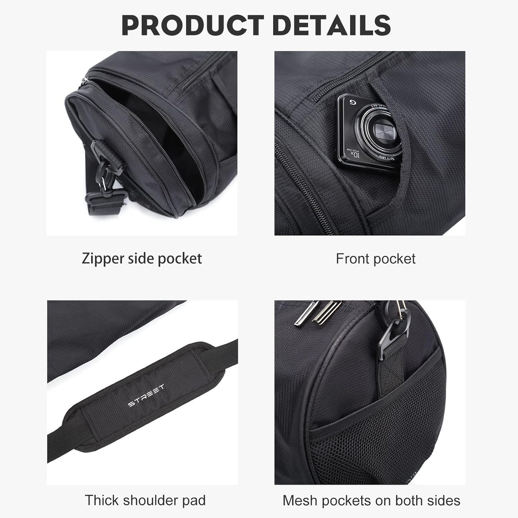 Skiennix Lightweight Gym Bag - Versatile Sports Duffel for Men & Women | Black X-Small