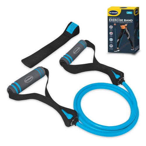 Dr. Scholl's Resistance Band W/Door Anchor (Light Resistance 10lb) - Balance, Stability, Joint Rehabilitation, Muscle Pain, Injuries, Arthritis (10lb)