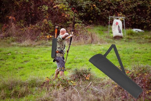 Bringsine Archery Arrow Quiver - Adjustable Backpack Holder for Bow Hunting & Target Practice