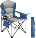 NEWBULIG Oversized Camping Chair - Heavy Duty 500 LBS Support | Portable Folding Design with Cup Holders & Cooler