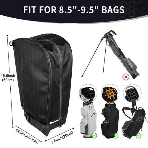 ChmpDrp Golf Bag Rain Cover Hood with Adjustable Buckles,Portable Easy Access Golf Bag Cover for Golf Stand/Cart Bags, Upgraded Honeycomb Waterproof Dust Proof Fabric