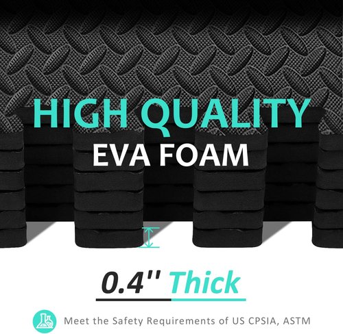 BEAUTYOVO Interlocking Foam Gym Mats - 24'' x 24'' EVA Tiles for Protective Flooring