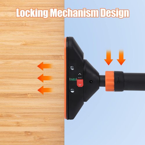 Pull Up Bar for Doorways, Chin Up Bar With Level Meter and Adjustable Width(29"-44") Max Load 440 LBS,No Screws and Tools Included, Orange