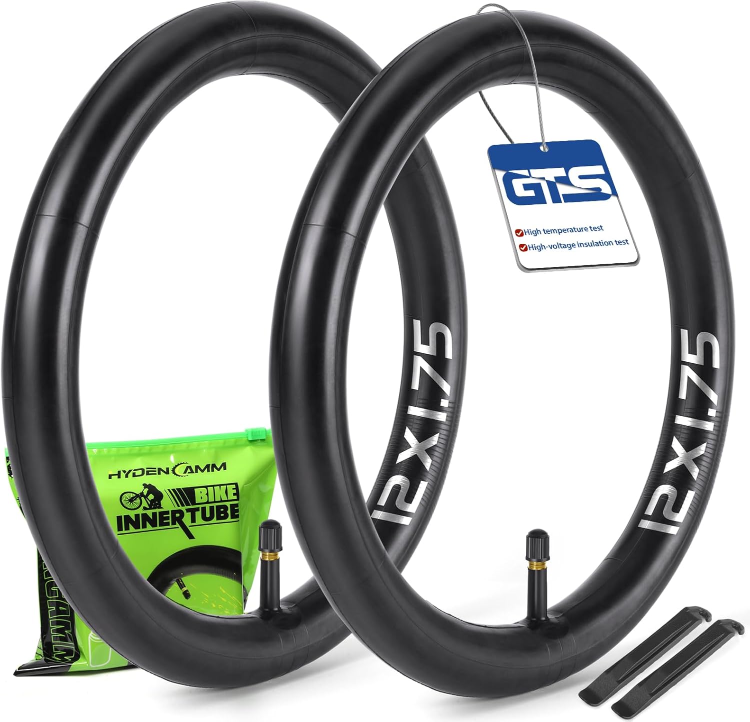 Skiennix Bicycle Tube - Reliable 12" to 29" Sizes with 32mm AV Schrader Valve & 2 Tire Levers