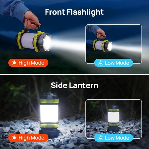 Consciot LED Camping Lantern Flashlight - Rechargeable 3600mAh Power Bank | 6 Light Modes, IPX4 Waterproof
