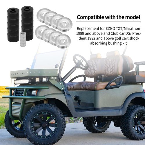 ZUDKSUY Golf Cart Shock Bushing Kit Replacement for 1010142,1011415,1010144 Compatible with EZGO TXT/Marathon 1989 and up and Club Car Compatible DS/President 1982 and up Golf Carts.