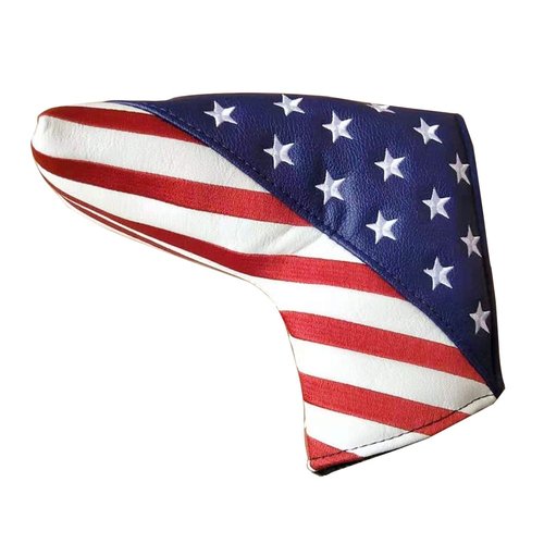 1pc Stars Stripes Design Golf Putter Cover Blade Magnetic Headcover