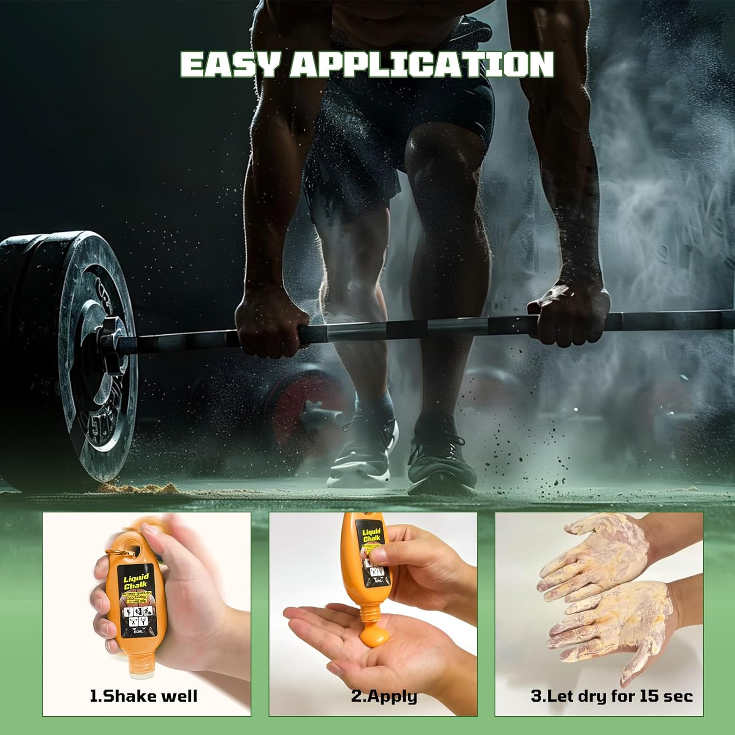 Skiennix Liquid Chalk - Mess-Free Gym Chalk for Weightlifting, Rock Climbing & More | 2oz (60ml)