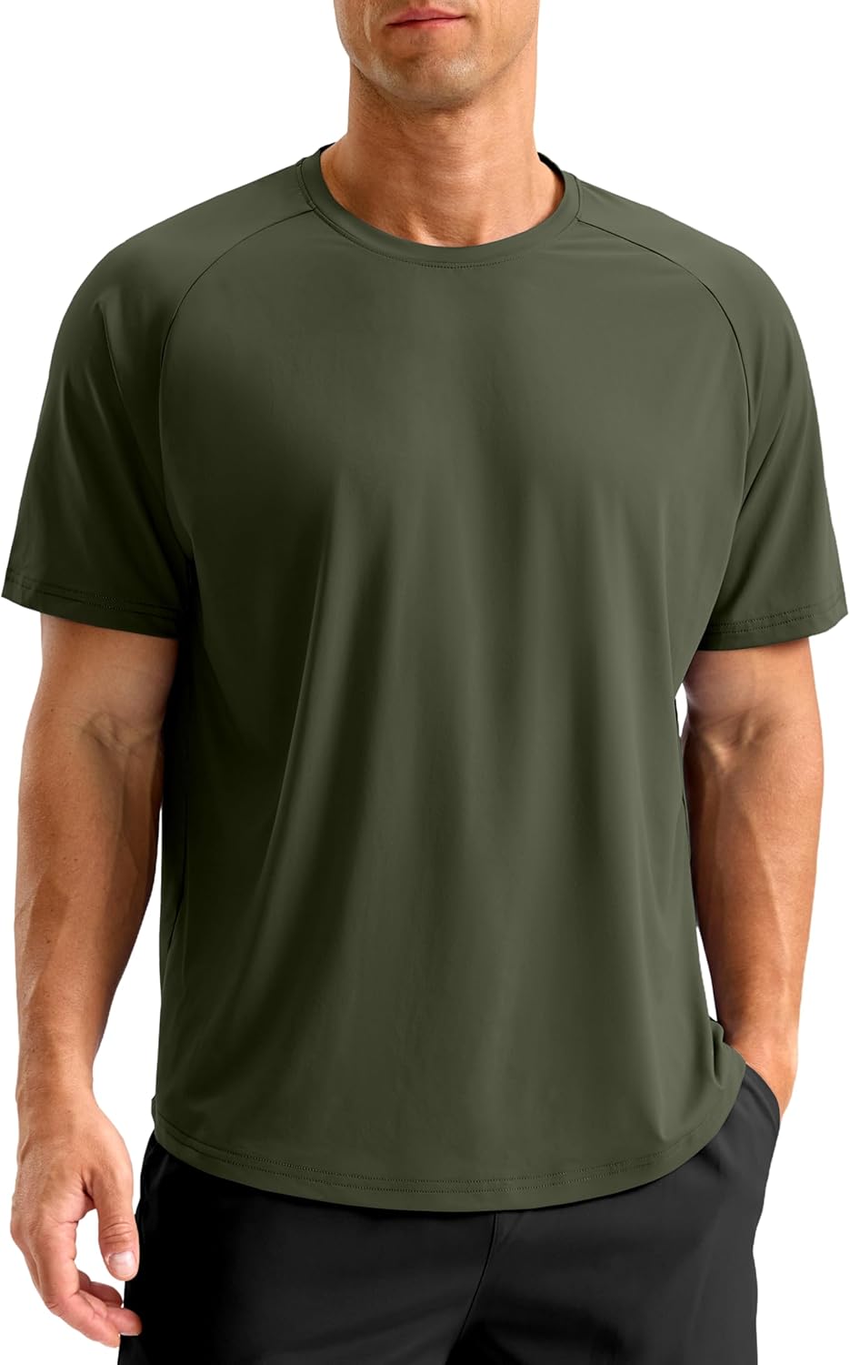 Soothfeel Men's Quick Dry Athletic Running Shirts - Short Sleeve Moisture-Wicking Gym Tees