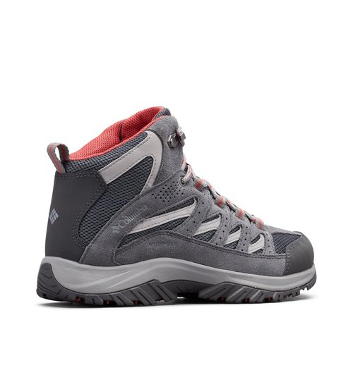 Columbia Womens Crestwood Mid Waterproof, Graphite/Daredevil, 9.5