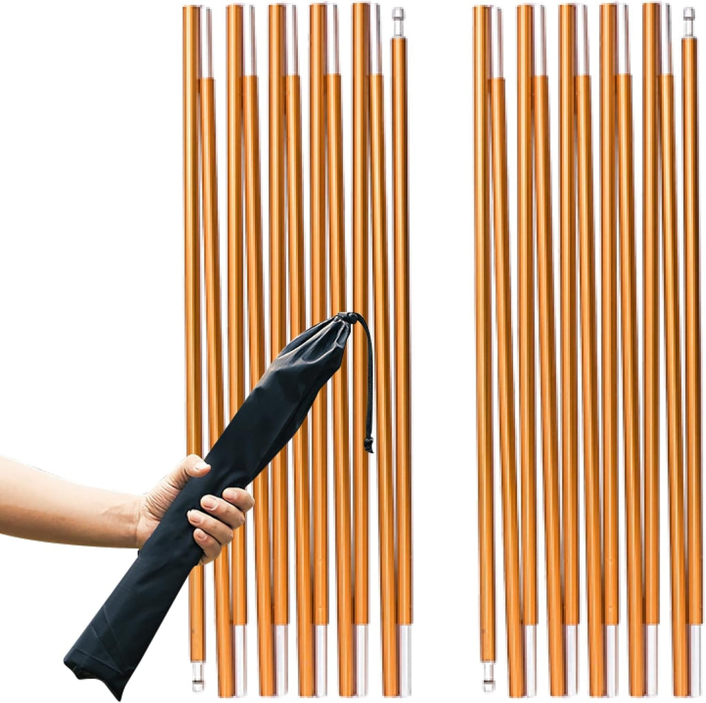 TRIWONDER Tent Poles Replacement Aluminum Camping Rod Accessories Pre-Assembled Tent Pole Repair Kit, 2 Pcs