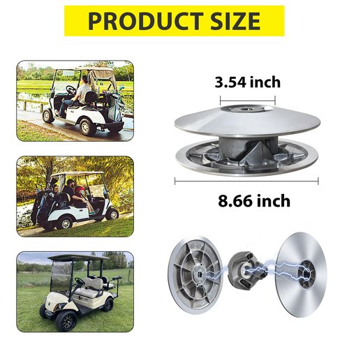 Orle Oko Golf Cart Secondary Driven Power Clutch Kit with Spring for Yamaha Golf Cart G2 G8 G9 G11 G14 G16 G20 G21 G22 G28 1985-2007, Metal Surface Drive Clutch