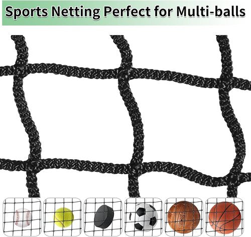 IUZEAI Baseball Backstop Nets, Nylon Baseball Netting Pro High Impact Sports Netting Material 10'x10'/10'x20'/10'x30'(Net Only)