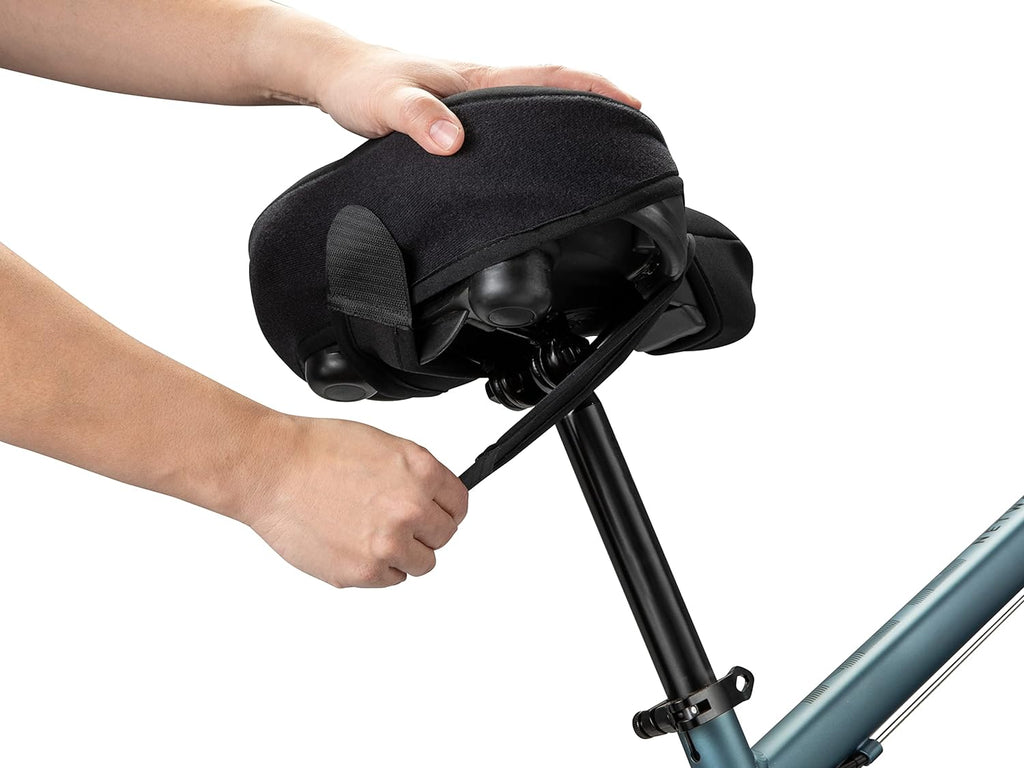 Schwinn Bike Seat Cover - Memory Foam Saddle Cover for Extra Comfort | Weather-Resistant, Dual Strap Design