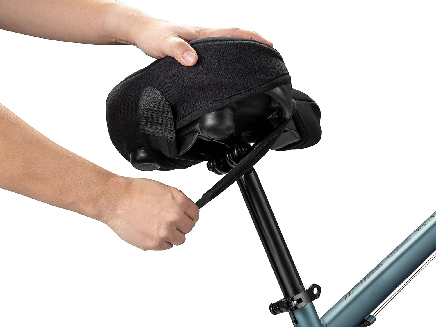 Schwinn Bike Seat Cover - Memory Foam Saddle Cover for Extra Comfort | Weather-Resistant, Dual Strap Design