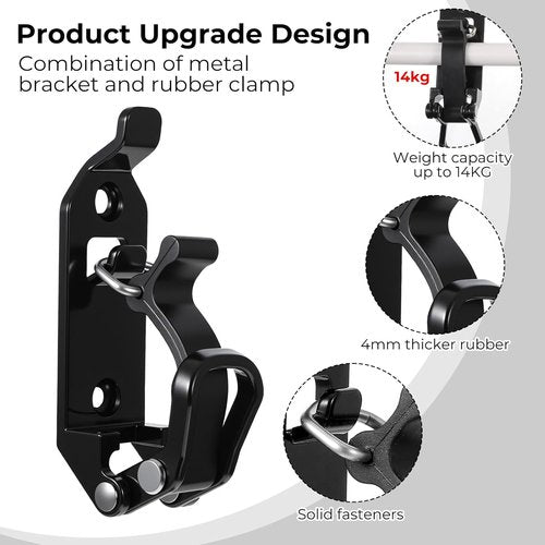 Cobee Heavy Duty Shovel Holder - 6Pcs Metal Clamp Mounting Brackets for Truck Roof Rack | Quick Release Axe Holder