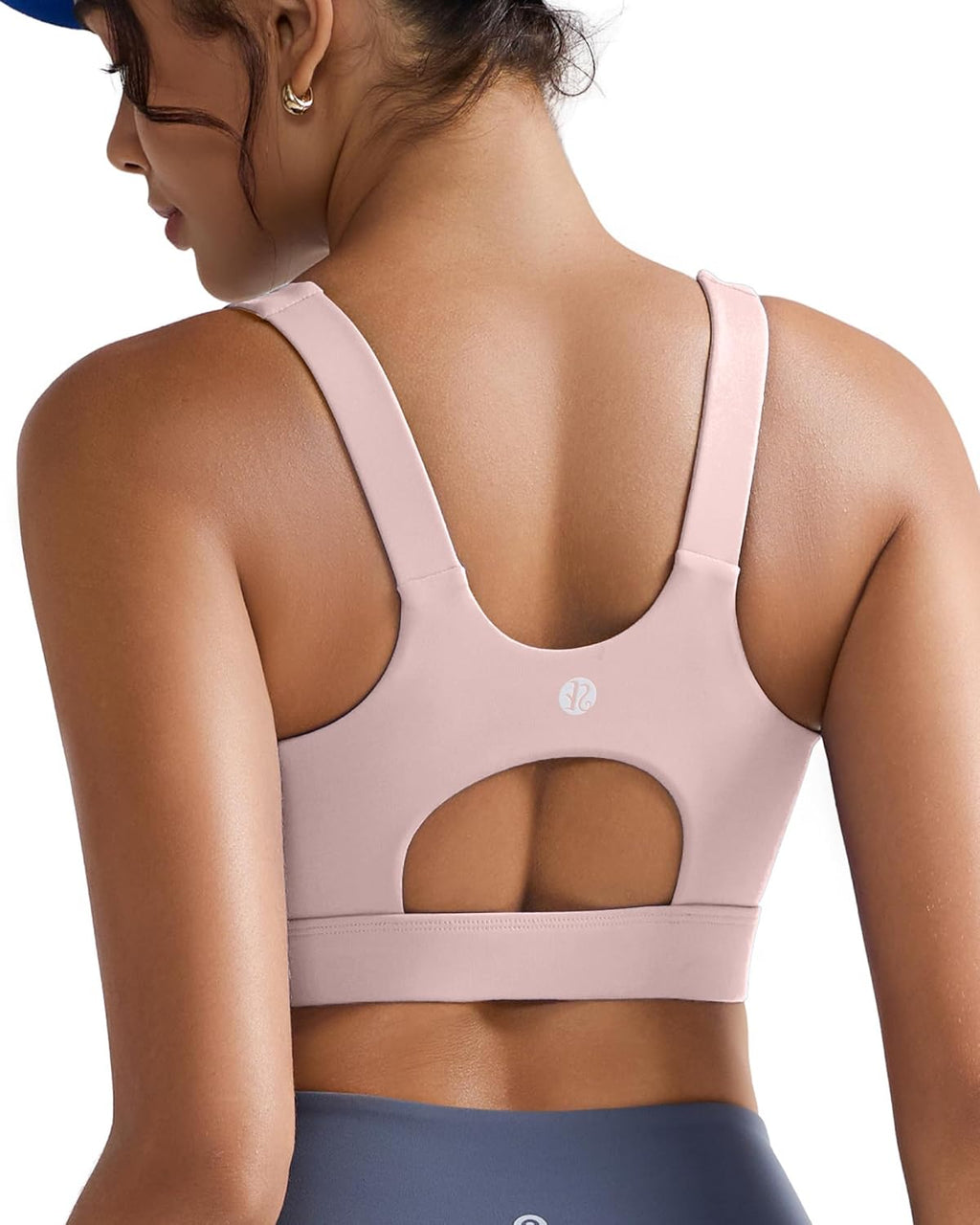 RUNNING GIRL High Impact Sports Bra - Racerback Workout Crop Top for Women | Comfortable Longline Fit
