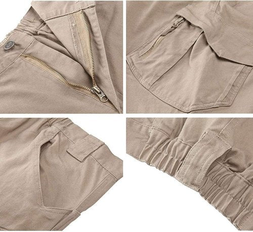 CARWORNIC Gear Men's Tactical Hiking Pants - Lightweight Cotton Military Cargo Trousers