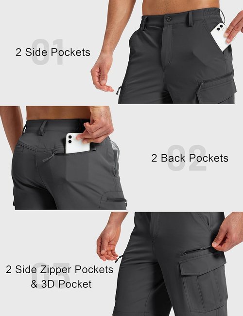 MAGCOMSEN Men's Hiking Cargo Shorts - Quick Dry Lightweight Design with 7 Pockets | Perfect for Outdoor Activities