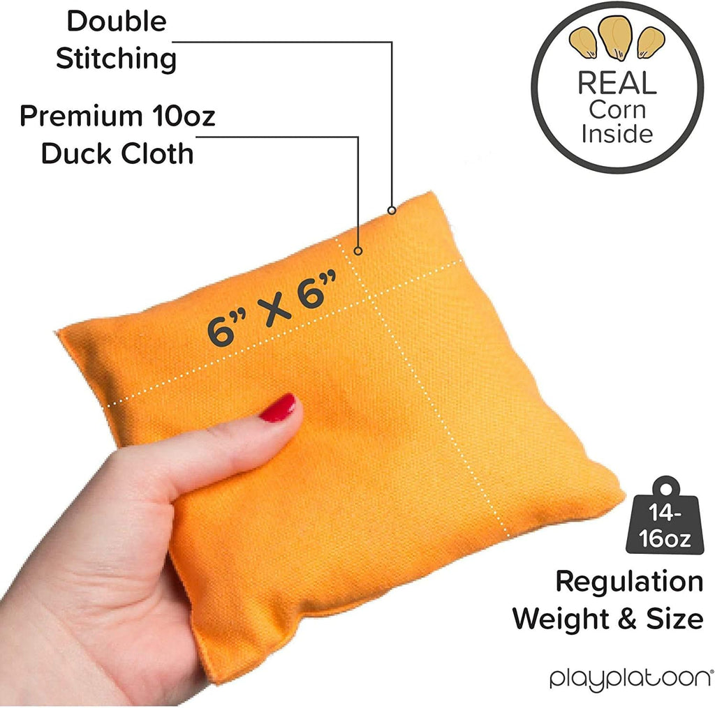 Play Platoon Pro Cornhole Bags - Set of 8 Dual-Sided Slick & Sticky Competition Bags | Tournament Series