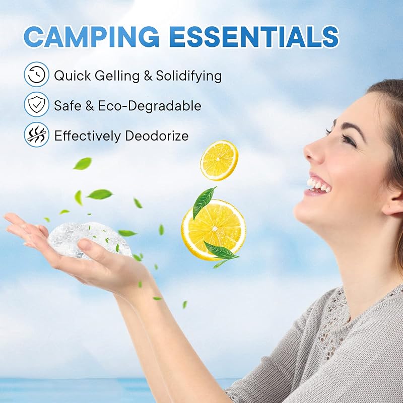 Poo Gel for Camping Toilets 1.1 Pound - Fast-Solidifying Sodium Polyacrylate