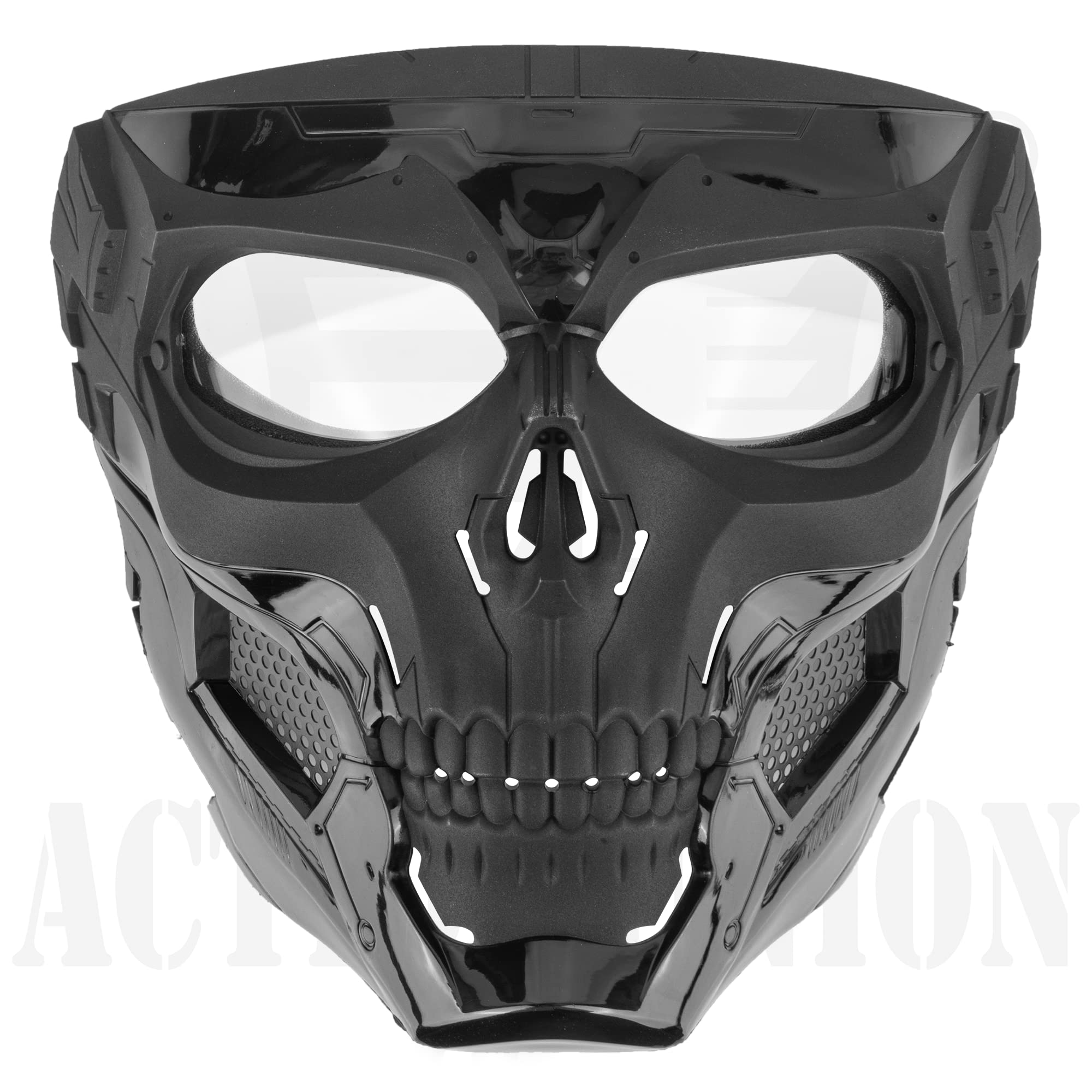 ACTIONUNION Airsoft Mask Full Face Skull Balaclava Face Mask Men Skeleton Mask Tactical Protective Paintball Mask Halloween Cosplay Costume