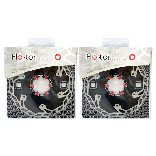 ASHIMA-LTD Flo-Tor ARF-3 Disc Flotor Rotor 6-Bolt, 160mm, 2PCS, Black, AS2385