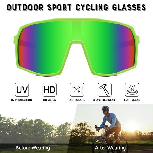 FEISEDY Sports Sunglasses for Men Women Youth Baseball Cycling Running Hiking Glasses UV400 B0263