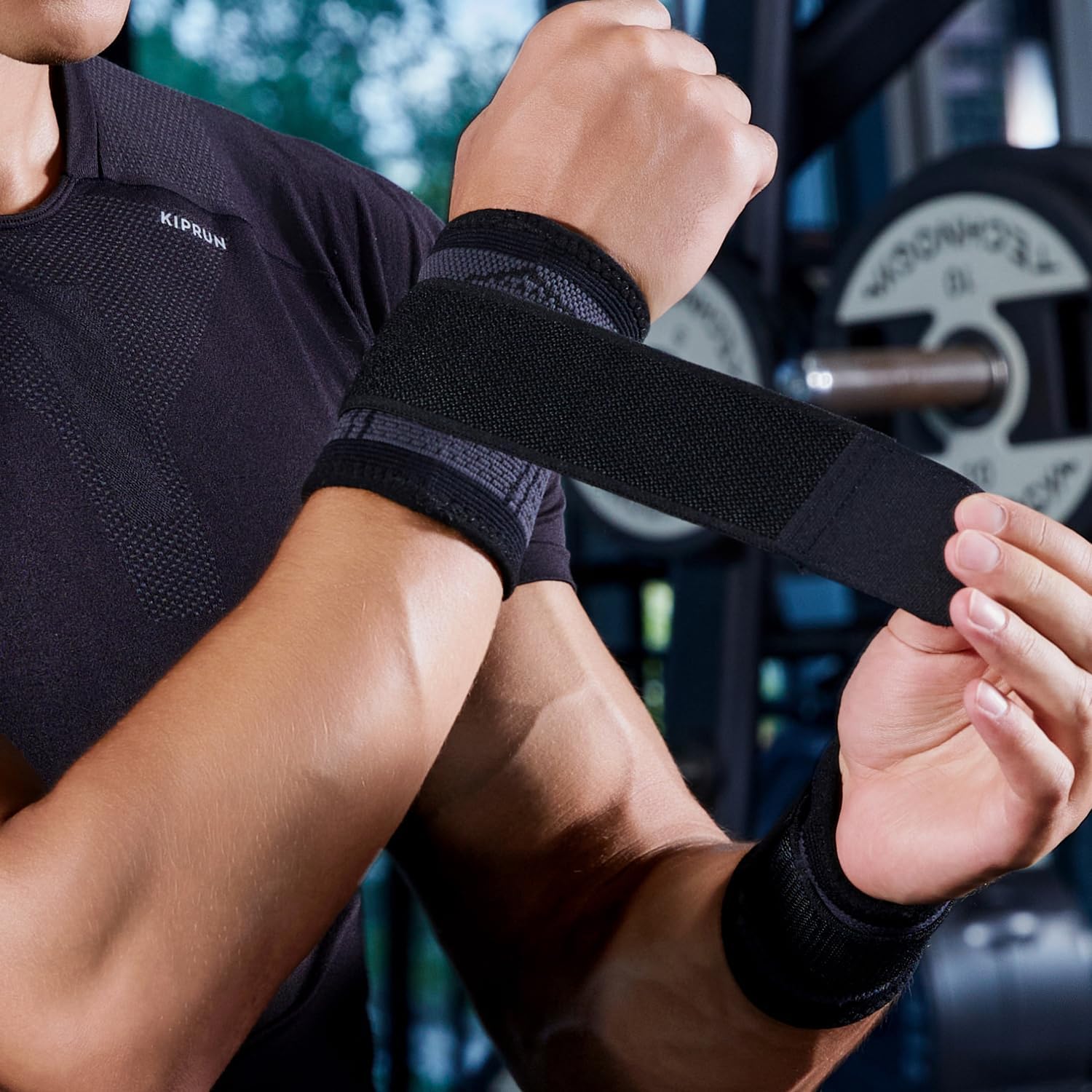 YUNYILAN Wrist Brace - Compression Support Sleeves for Carpal Tunnel & Tendonitis Relief | Black, Medium (2 Pack)