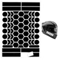DOPENDPI 67PCS Black Reflective Tape, Reflective Stickers for Helmet Motorcycle Helmet Decals Motorcycle Helmets Stickers Night Visibility Safety Decal for Night Riding Waterproof(Black)