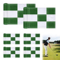 6 Pcs Checkered Golf Flags 8x6 Inch – 420D Nylon Portable Training Target Flag with Tube Inserted Mini Practice Putting Green for Garden Yard Indoor Outdoor（Green and White）