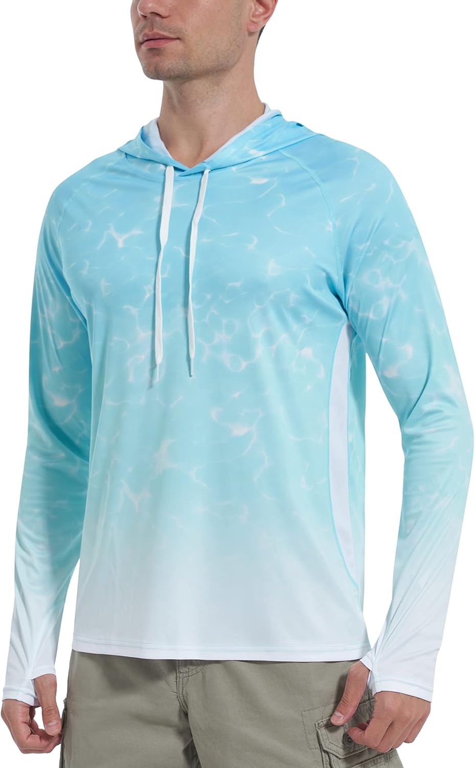 Roadbox Men's Fishing Hoodie - UPF 50+ UV Sun Protection Long Sleeve Rash Guard for Outdoor Activities