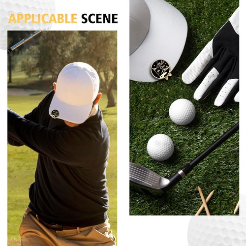rofiowa Hole in One Club Black Gold Golf Ball Marker with Hat Clip, Funny Golf Accessories for Men Women, Christmas Father's Day Birthday Gifts for Golf Fan Golfer, Novelty Golf Gifts (OBJ051)