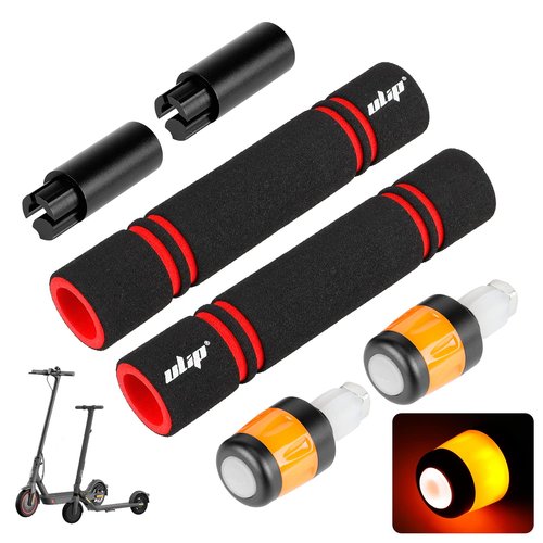 ulip Handlebar Extender Grip with Turn Signals Scooter Accessories for Xiaomi M365 Pro Pro2 1S MI3 Ninebot ES1 ES2 ES3 ES4 E22 E25 E45 Scooters (Black Orange)
