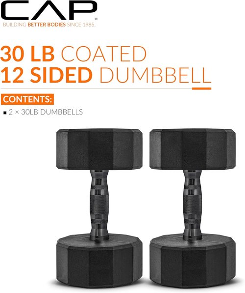 CAP Barbell Coated Dumbbell Weights - Versatile Pairs & Sets for Home Gym Fitness